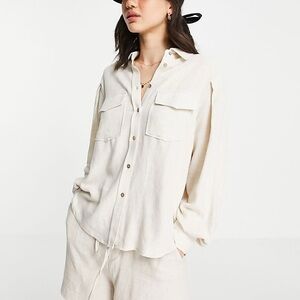 YAS | linen button down | size xl